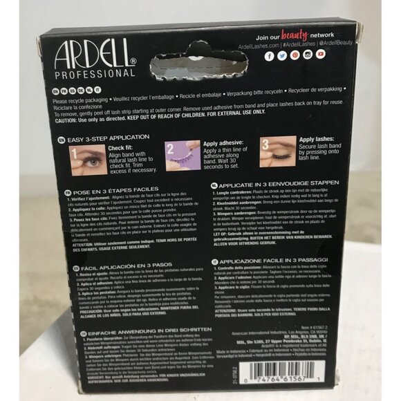 Ardell Professional Natural 110 Lashes 6 Pairs Bonus 6th Pair Eye-Lifting Effect - Picture 2 of 3